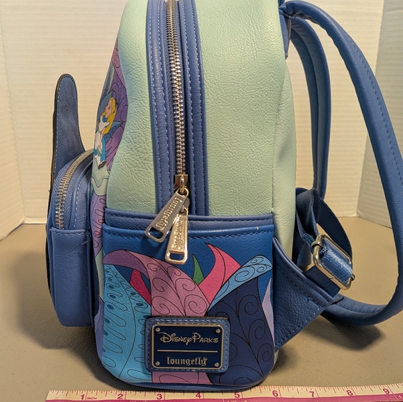 Disney Loungefly Alice In Wonderland Mini Backpack Absolem Caterpillar Bag Blue - Picture 13 of 15